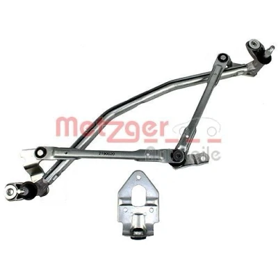 Abbildung von METZGER 2190020 Scheibenwischergestänge für Linkslenker vorne ohne Elektromotor ORIGINAL ERSATZTEIL VOLKSWAGEN: Polo IV Hatchback