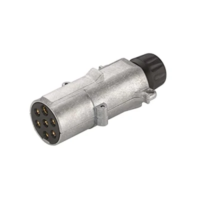 Abbildung von HELLA Stecker 24V 7 polig mit Kabelverschraubung Aluminium silber DIN/ISO: 1185 N Typ Menge: 10 8JA 003 831 001