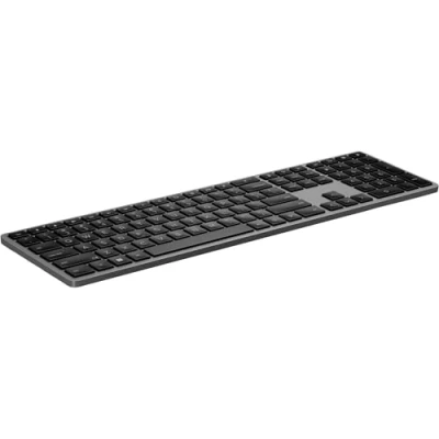 Abbildung von HP 975 Wireless Dual Mode Tastatur bis zu 3 Geräte verbinden (Bluetooth oder USB A Dongle) 6 Monte Akkulaufzeit(aufladbar via C) QWERTZ Layout Schwarz CHIP Testsieger Note sehr gut (1,2)