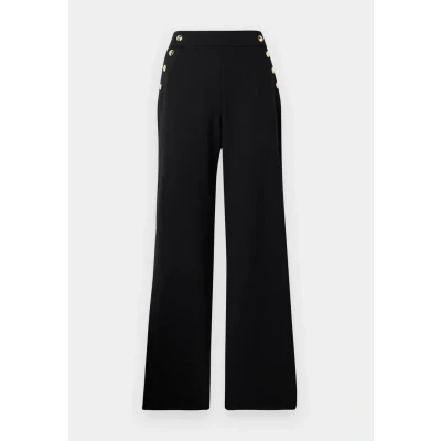 Abbildung von ONLY Onlrina LIFE Button PANT Stoffhose, Damen, Größe: XSx32, Black detail:gold buttons
