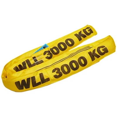 Abbildung von Braun 30021RS Rundschlinge 3000 kg Tragkraft, 2 m Umfang, endlos mit Polyesterkern, gelb