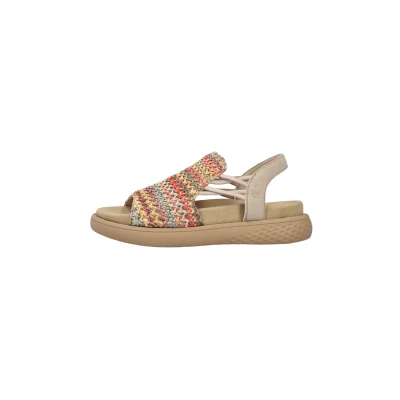 Abbildung von Rieker Plateausandale, Sommerschuh, Schlupfschuh, Urlaubschuh mit seitlichen Gummizügen