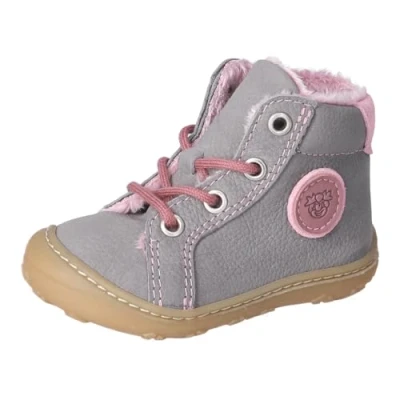 Abbildung von RICOSTA Mädchen Winterstiefel Georgie, Baby und Kleinkinder Lauflernschuhe, Weite: Mittel, lose Einlage, terracare, Graphit/rosa (450), 18 EU