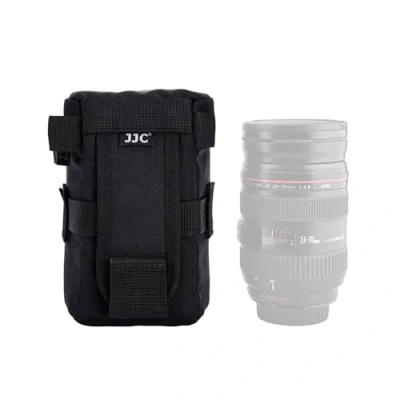 Abbildung von JJC Objektivtasche Tasche Schutzhülle für Canon EF 16 35mm f4L 24 105mm RF 85mm f2 100mm f2.8L Macro Nikon AF S 70mm f2.8 f4G Sony FE 90mm Macro, Innenmaß 3.15&quot; x 6.69&quot;