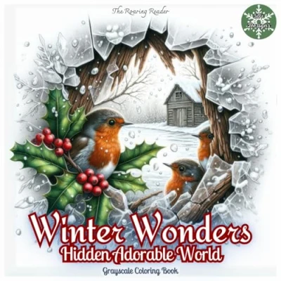 Abbildung von Winter Wonders Hidden Adorable World Grayscale Coloring Book: Discover a Cozy Beneath the Ice 52 Charming Illustrations of Animals in ... Mindfulness. (Nature’s Whimsical Beauty)