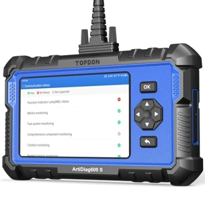 Abbildung von TOPDON AD600S OBD2 Diagnosegerät Auto,4 Systemdiagnosen für ABS SRS Motor und Getriebe, 9 Servicefunktionen Öl/BMS/ABS/DPF/TPMS/SAS/Bremsen Resets/Drosselklappenanpassung/Injektorcodierung