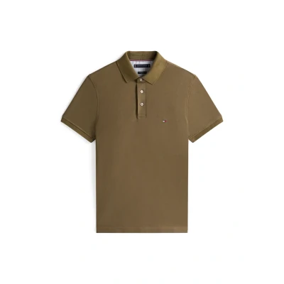 Abbildung von Tommy Hilfiger SLIM Poloshirt, Herren, Größe: Small, Khaki