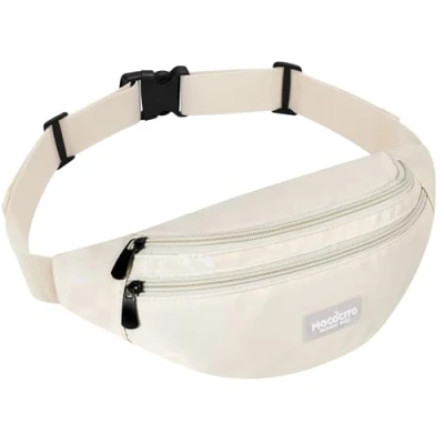 Abbildung von Bauchtasche Gürteltasche, MOCOCITO Hüfttasche für Damen und Herren, Brusttasche Groß Handytasche 120CM Gurt Verstellbarer Outdoor Sport Camping Wandern Fahrrad (Beige)