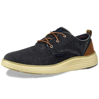 Abbildung von Skechers Herren Status 2.0 Pexton Sneaker, Navy Canvas, 43 EU