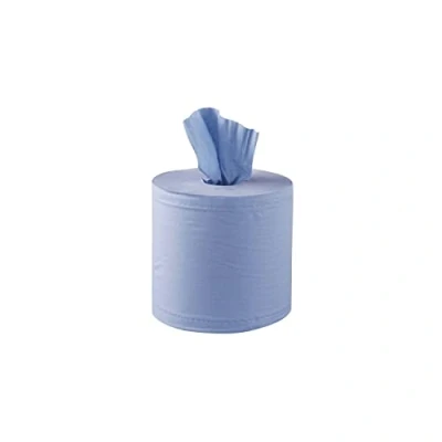 Abbildung von Jantex Centerfeed Blue Rolls 2 lagig (6er Pack), Rollenlänge: 120 Meter, Blattbreite: 175 mm, Handtücher aus Recyclingpapier, Mehrzweckgebrauch, CHSA akkreditiert für den gewerblichen Gebrauch, DL921