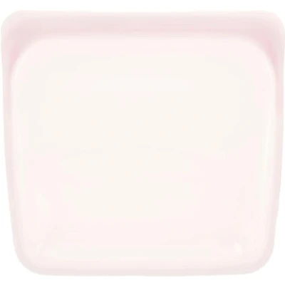 Abbildung von Stasher Wiederverwendbare Silikonbeutel zur Aufbewahrung von Lebensmitteln, Sandwich Bag, Rosenquarz, Hitze , Spülmaschinen &amp; Gefrierfest, Umweltfreundlich, Tragbare Lunch Tasche, 795 ml