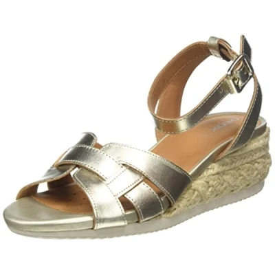 Abbildung von Geox D Ischia Corda Sandalen, Beige (Lt Gold), 39 EU