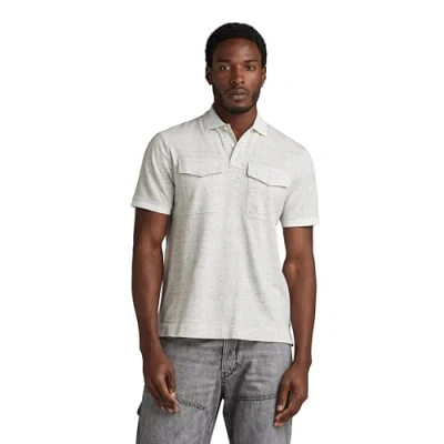 Abbildung von G Star Dunda Pocket Poloshirt, Herren, Größe: Large, Milk htr