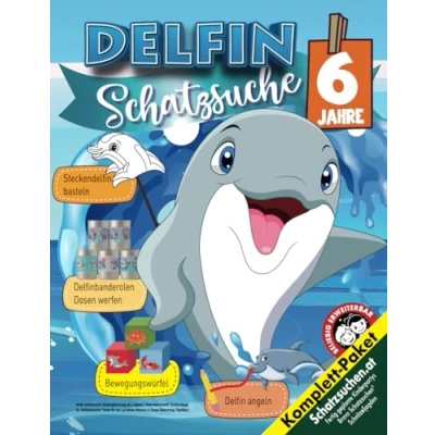 Abbildung von Delfin Schatzsuche Kindergeburtstag ab 6 Jahren: Unterwasserwelt Schnitzeljagd für Delfinliebhaber*innen den perfekten Meeres &amp; Ozeangeburtstag. Startklar!