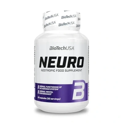 Abbildung von BioTechUSA Neuro Nahrungsergänzungsmittel Kapseln mit pflanzlichen Extrakten, Vitaminen und Mineralstoffen, 60
