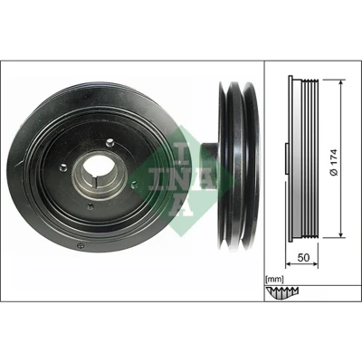 Abbildung von INA 544 0107 10 Kurbelwellenriemenscheibe 173,00, 173,00 MITSUBISHI: L200 III Pickup