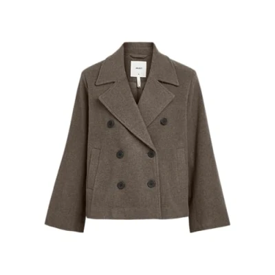 Abbildung von Object Objkeily Short Jacket Übergangsjacke, Damen, Größe: 36, Morel