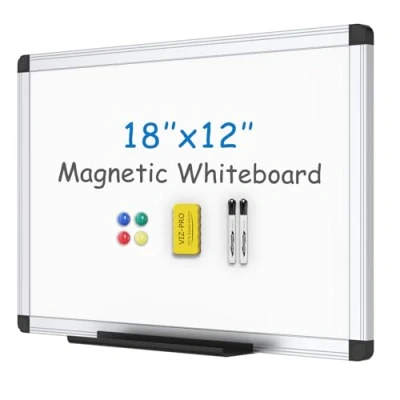 Abbildung von VIZ PRO Magnetisches Whiteboard/Trockenabwischbares Board, 45 x 30 cm, inklusive 1 Radiergummi &amp; 2 Marker 4 Magneten