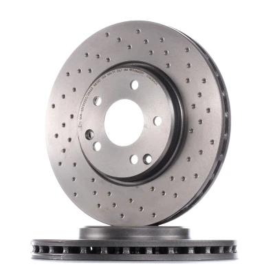 Abbildung von BREMBO XTRA LINE 09.8304.2X Bremsscheibe 300 28 5 gelocht/innenbel. beschichtet hochgekohlt mit Schrauben MERCEDES BENZ: C Class Saloon, CLK Coupe
