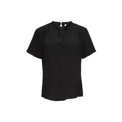 Abbildung von s.Oliver BLACK LABEL Damen 2154332 Bluse Kurzarm, Grau/Schwarz 9999, 36 EU