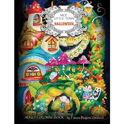 Abbildung von Nice Little Town Halloween: Adult Coloring Book (Stress Relieving Pages, for Relaxation)