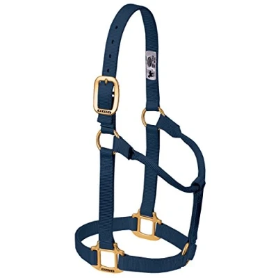 Abbildung von Weaver Leather Original Pferdehalfter, Nylon, Nicht verstellbar, groß, Marineblau