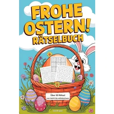 Abbildung von Frohe Ostern! Rätselbuch mit Sudoku, Wortsuchrätsel und Labyrinth Rätsel Das kleine Geschenk zu Ostern für Freunde, Familie Kollegen