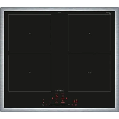 Abbildung von Siemens ED645HQC1E iQ500, Smartes Induktionskochfeld, 60 cm, Schwarz, Mit Rahmen aufliegend, Kombi Induktion, TouchSlider, Bratsensor Pro Kochen ohne Anbrenngefahr