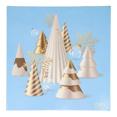 Abbildung von ZMILE COSMETICS Beauty Adventskalender &#039;3D Christmas Trees’ 24 Überraschungen zum Schminken und Stylen im tradionellen Türchen mit veganer Kosmetik