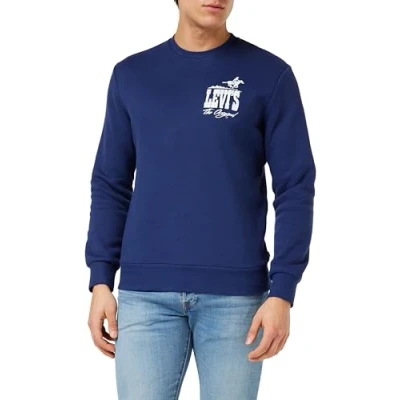 Abbildung von Levi&#039;s Standard Graphic CREW Sweatshirt, Herren, Größe: XL, Naval academy