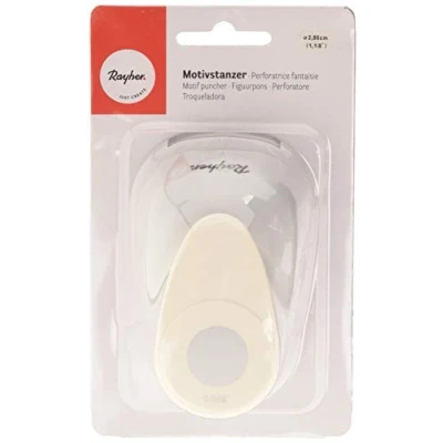 Abbildung von Rayher Hobby 8959900 Motivstanzer Rund/Kreis, 2,86 cm geeignet für Papier/Karton