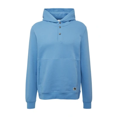 Abbildung von s.Oliver Strukturierter Hoodie mit Druckknöpfen und Kängurutasche blau L