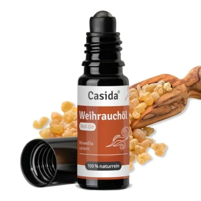Abbildung von Casida Weihrauchöl Roll On für innere Ruhe und Gelassenheit, unterstützt Entspannung Achtsamkeit Ätherisches Öl die Aromapflege unterwegs aus der Apotheke 10 ml