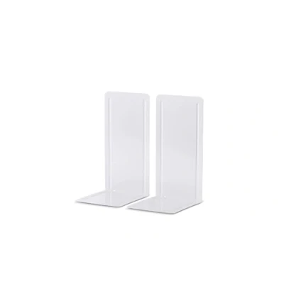 Abbildung von MAUL Buchstütze Registraturstütze aus Metall (2er Pack) Bücherhalter, Organzier für Kinder, Bücher, Büro, Regal Bücherstütze stabilem im stilvollen Design 14x12x24cm Grau