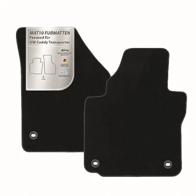 Abbildung von MAT10 Auto Fußmatten passend für VW Caddy Transporter (BJ 02/2004 12/2006, Typ 2K) aus Velours 2 teiliges Automatten Set langlebige Erstausrüsterqualität, Made in Germany