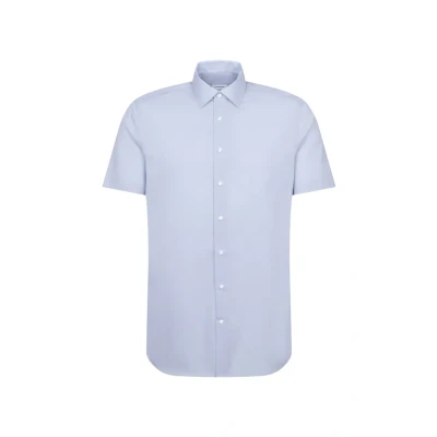 Abbildung von Seidensticker Herren Business Hemd Slim Fit Bügelfrei Kent Kragen Kurzarm 100% Baumwolle