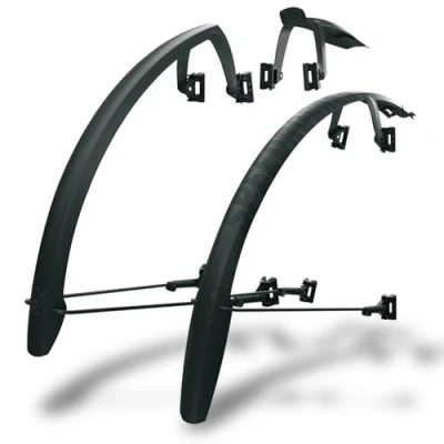 Abbildung von SKS GERMANY SPEEDROCKER Set Schutzblech mit Streben: Fahrradzubehör (Radschutz für Gravelbikes, Cyclocrosser &amp; Rennräder; Doppelspoiler Funktion; ausziehbares Verlängerungsprofil)