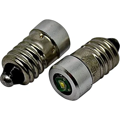Abbildung von E10 3W LED 3 6V 3V 4,5 Volt Upgrade Ersatz Lampe Stirnlampe Taschenlampen Zoom kaltweiß Mes (2)