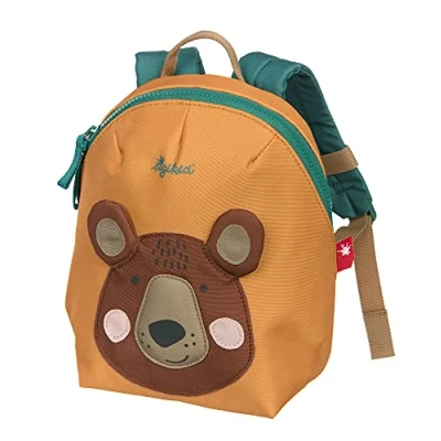 Abbildung von SIGIKID 25223 Mini Rucksack Bär Kinderrucksack für Krippe, Kita, Ausflüge empfohlen Mädchen und Jungen ab 2 Jahren, Braun 28 cm