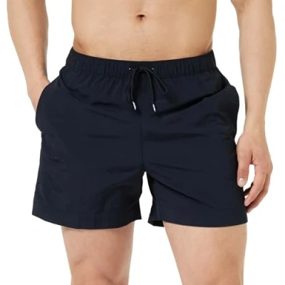 Abbildung von Tommy Hilfiger Herren Badeshorts Medium Drawstring Mittellang, Blau (Desert Sky), XXL