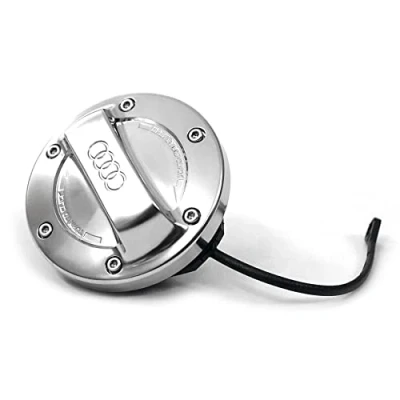 Abbildung von Audi 8Y0071000 Tankdeckel Aluminiumoptik Tankverschluss Deckel Ringe Logo, silber