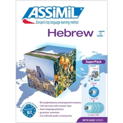 Abbildung von ASSiMiL Hebrew Audio Plus Sprachkurs Niveau A1 B2: for English speakers Selbstlernkurs in englischer Sprache, Lehrbuch + 4 CDs 1 MP3 CD (Senza sforzo)