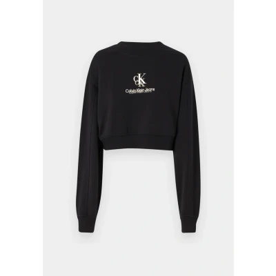 Abbildung von Calvin Klein Jeans Shadow Graphic Crewneck Sweatshirt, Damen, Größe: Large, Black
