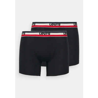 Abbildung von Levi&#039;s MEN LOGO Boxer Brief 2 PACK Panties, Herren, Größe: Medium, Black