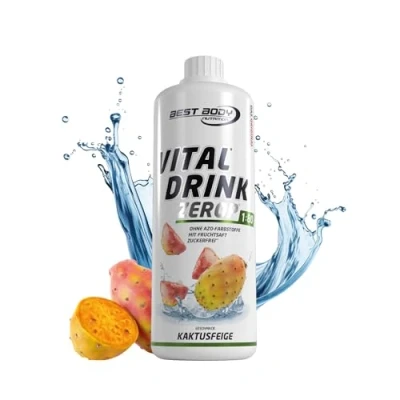 Abbildung von Best Body Nutrition Vital Drink ZEROP® Kaktusfeige, Original Getränkekonzentrat Sirup zuckerfrei, 1:80 ergibt 80 Liter Fertiggetränk, 1 l (1er Pack)