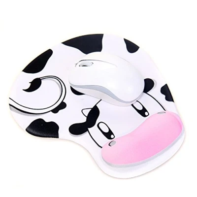 Abbildung von TUKA Handgelenkauflage Mouse pad Ergonomische, mit Gel Gefüllte Handgelenkunterlage, Tier Motiv Mauspad Handauflage, Lustigem Cartoon Motiv, TKC5100 dairycow