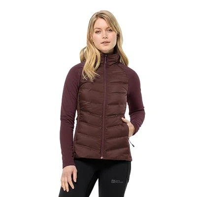 Abbildung von Jack Wolfskin Damen Tasman DOWN HYBRID W Daunenjacke, Dark Maroon, XL