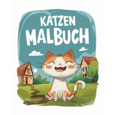 Abbildung von Katzen Malbuch: Mit über 50 schönen und niedlichen Malvorlagen für Kinder ab 4 Jahren.