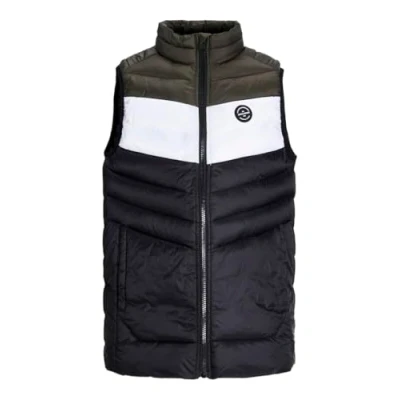 Abbildung von JACK&amp;JONES JUNIOR Jungen JJESPRINT Puffer Bodywarmer Collar JNR Weste, Black/Detail:White/Rosin Blocking, 140