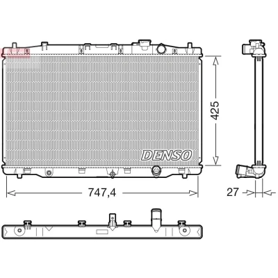 Abbildung von DENSO DRM40052 Kühler, Motorkühlung 425 771 27 HONDA: CR V 4